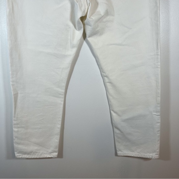 NWT Revolve Levi’s 501 Crop in Come Clean White High Rise Straight Leg Sz 31x26 - Picture 9 of 12